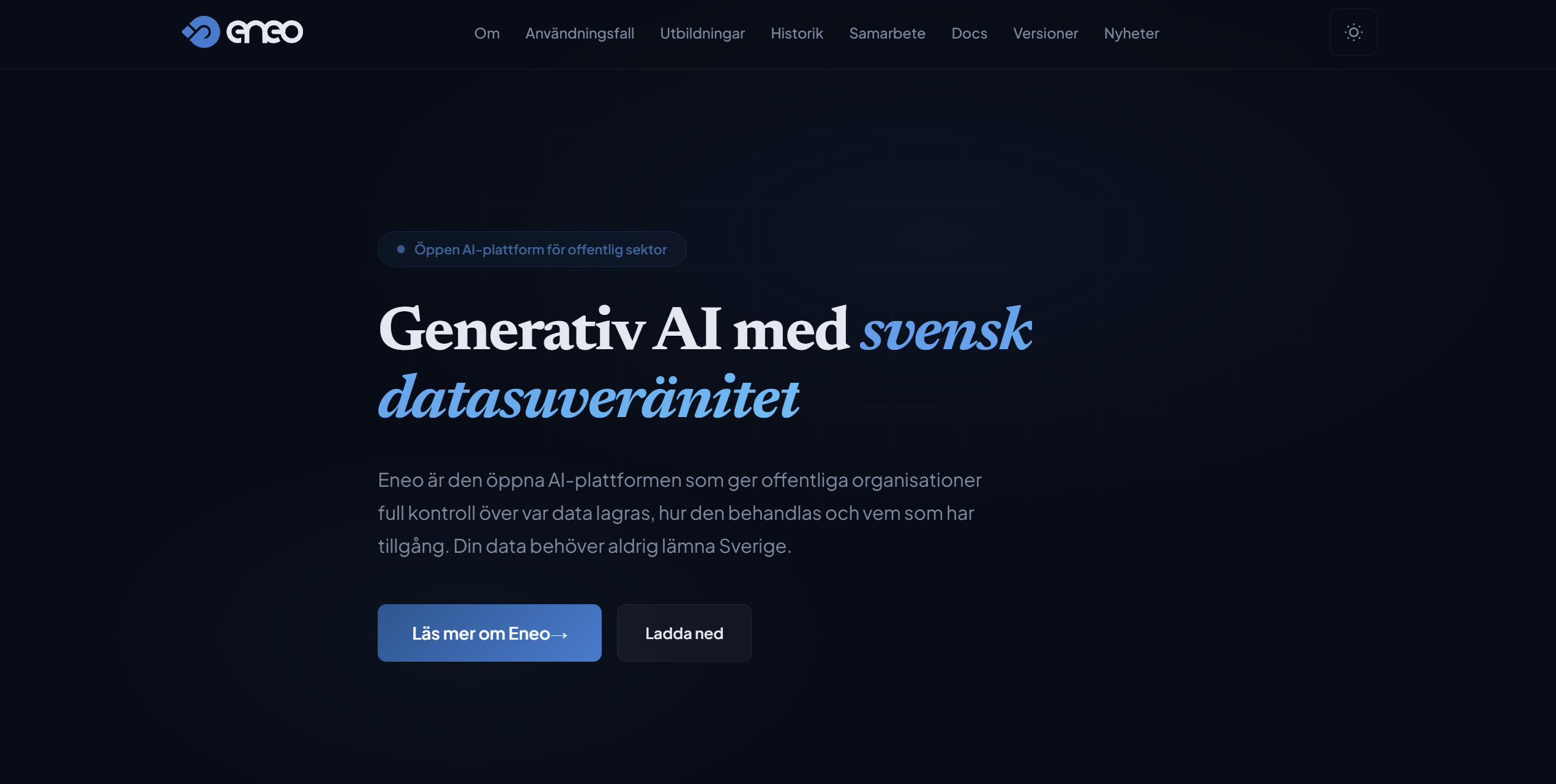 Screenshot av Eneo