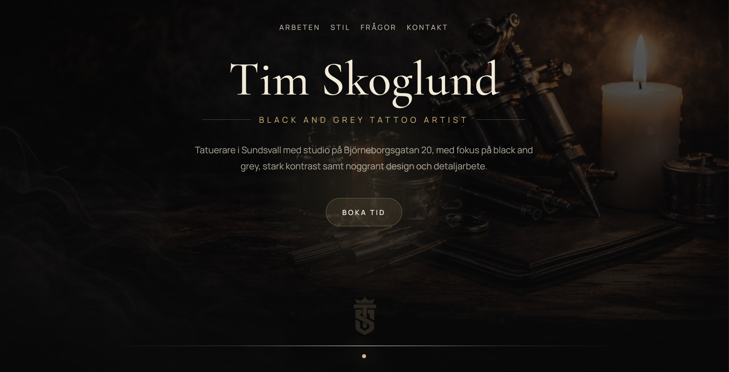 Screenshot av Timskoglund.com